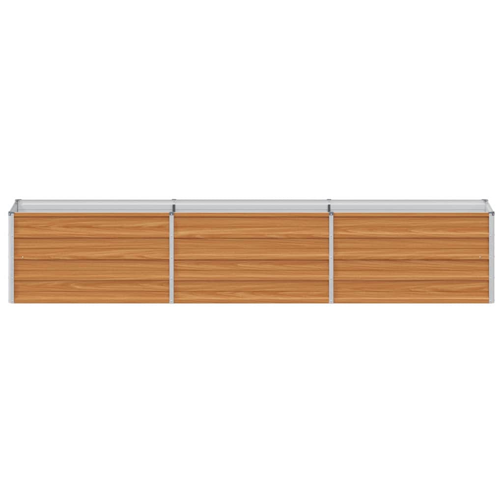 Hochbeet Hellbraun 100 x 100 x 77 cm Verzinkter Stahl