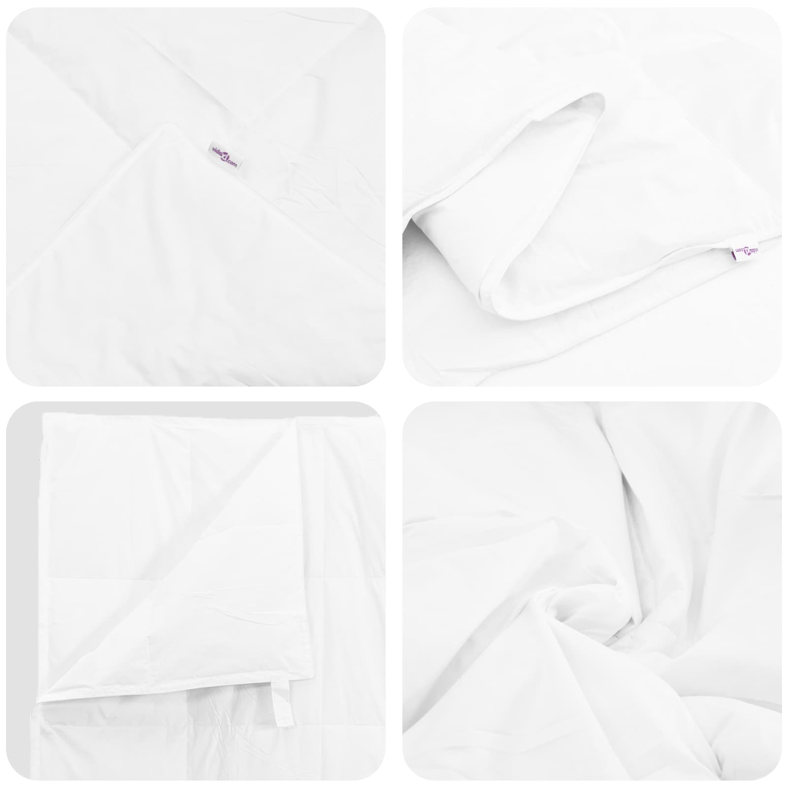 Winterbettdecke mit Kissen 2 pcs Weiß Daunenfeder