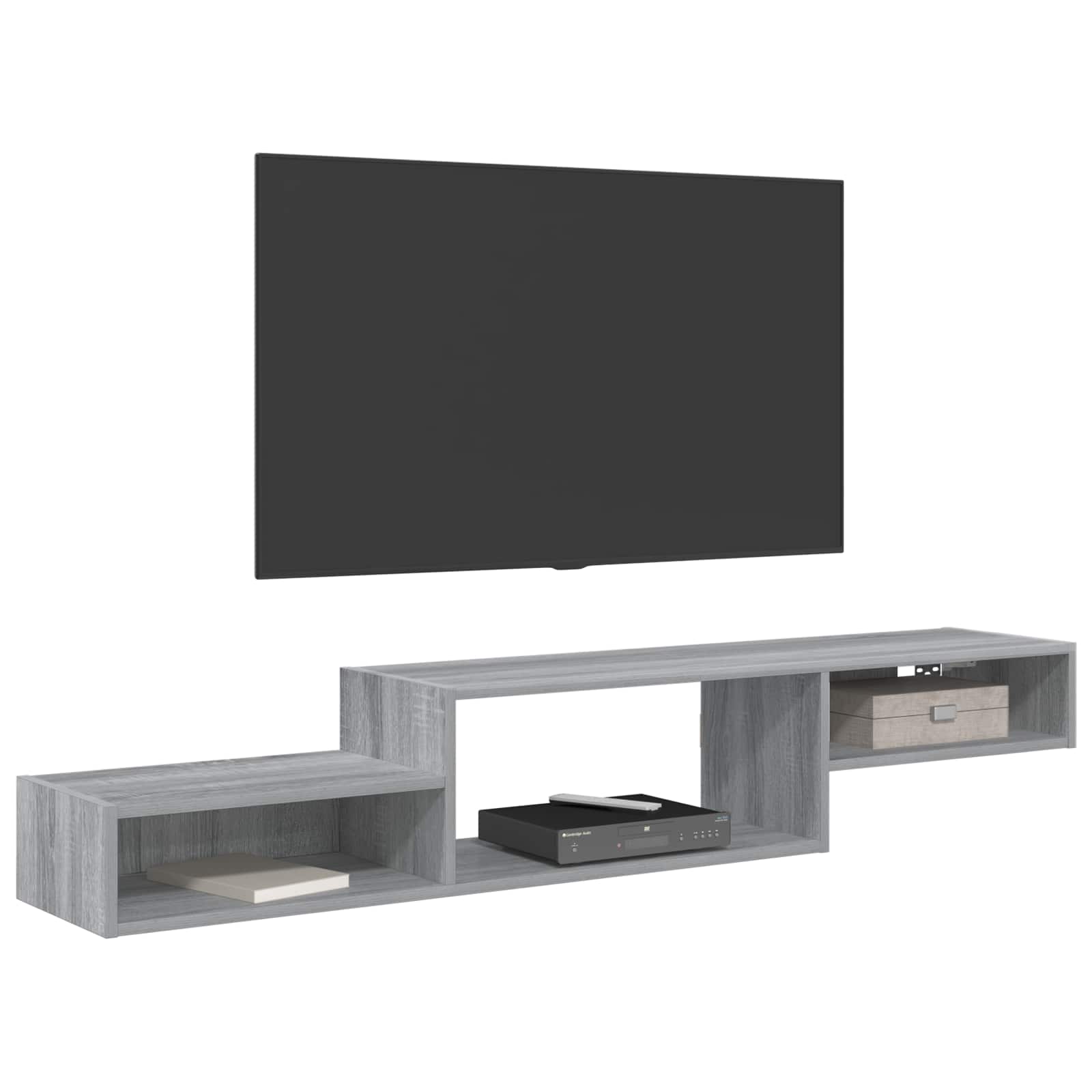 Wandmontierter TV-Schrank Wandhalterung Weiß 150 x 28 x 26 cm
