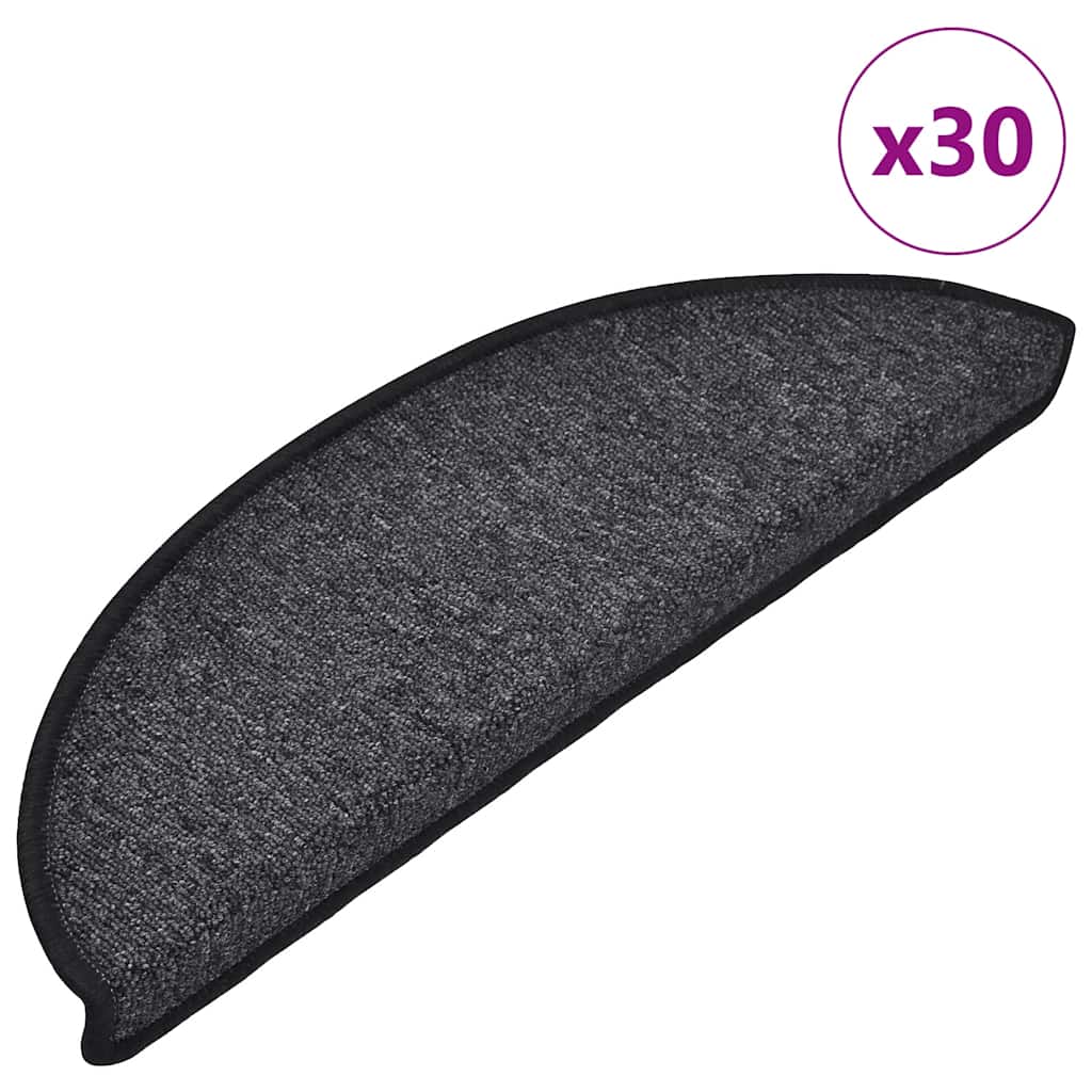 Stufenmatten 15 Stk. 56x17x3 cm Anthrazit Halbrund