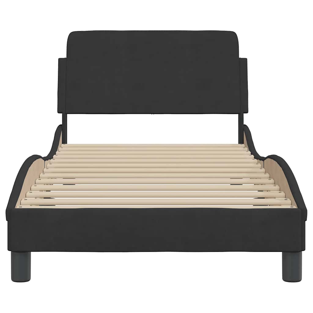 Bettgestell Dover Dunkelgrau 90x190 cm Samt