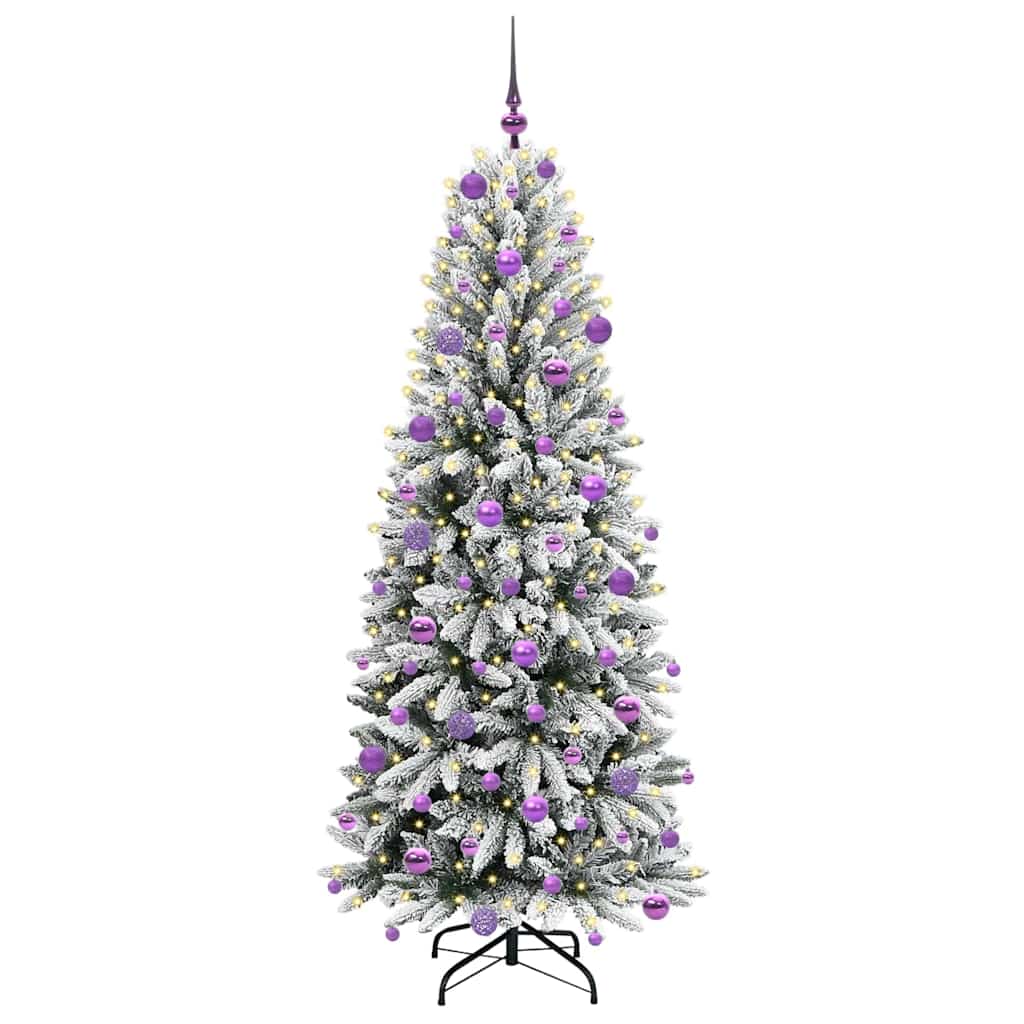 Künstlicher Weihnachtsbaum mit 150 LEDs mit Ständer Weiß 120 cm