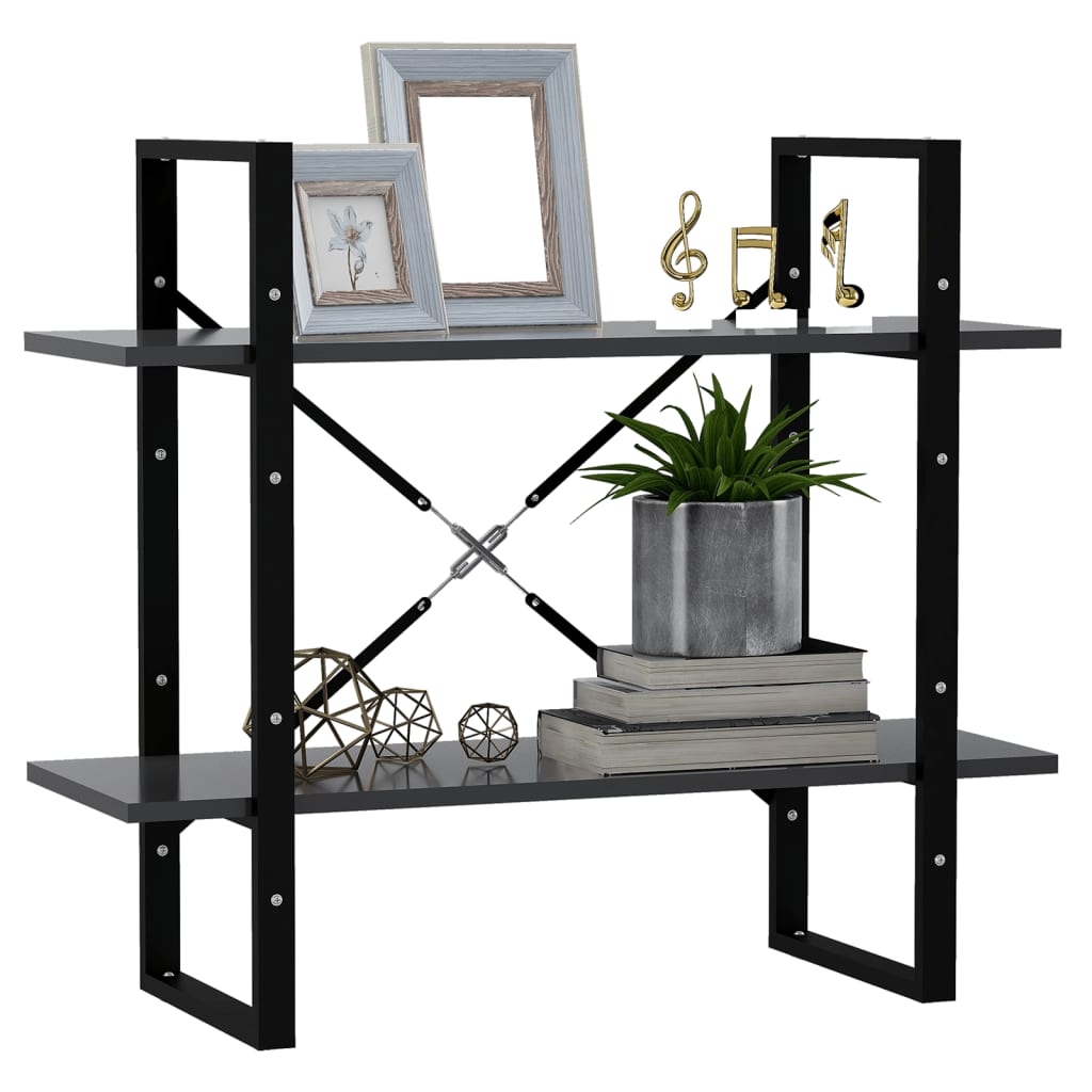 Bücherregal 2 Fächer Weiß 80x30x70 cm Holzwerkstoff