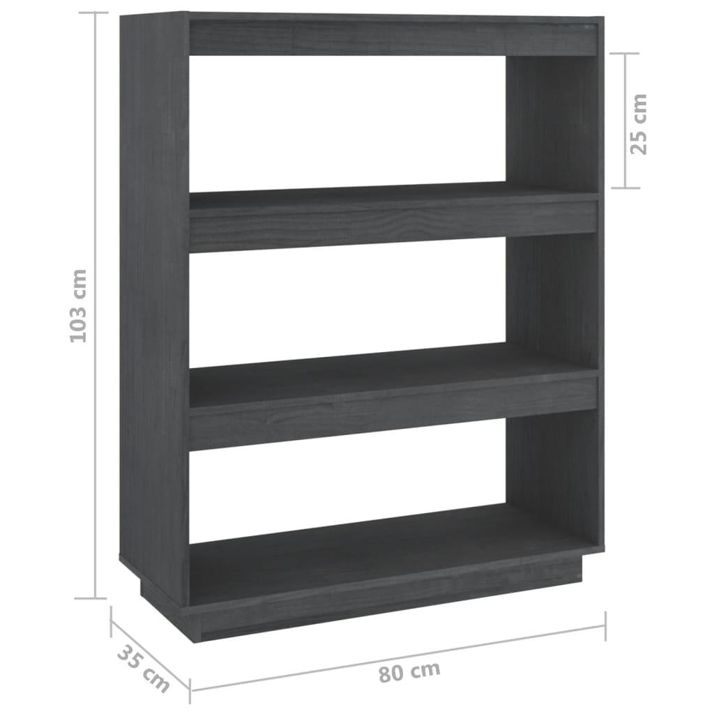 Bücherregal 40x35x71 cm Massivholz Kiefer