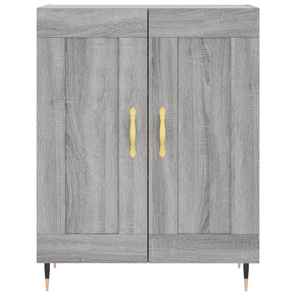 Highboard Betongrau 69,5x34x180 cm Holzwerkstoff