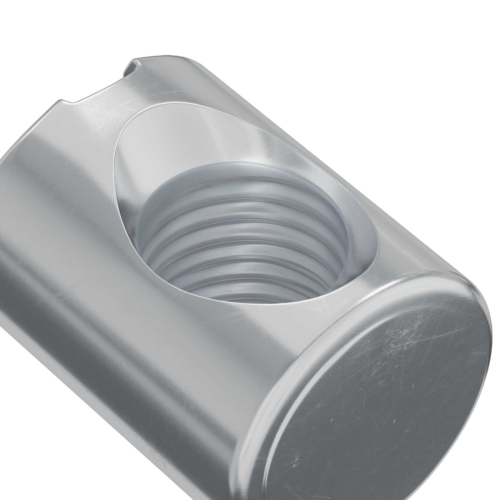Zylindermuttern 2 pcs Silber M6 x 13 mm Metall