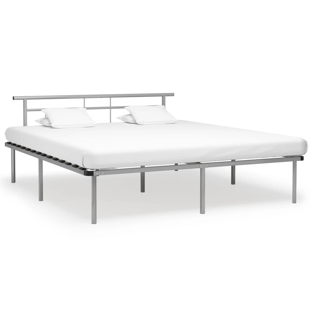 Bettgestell Grau Metall 90x200 cm