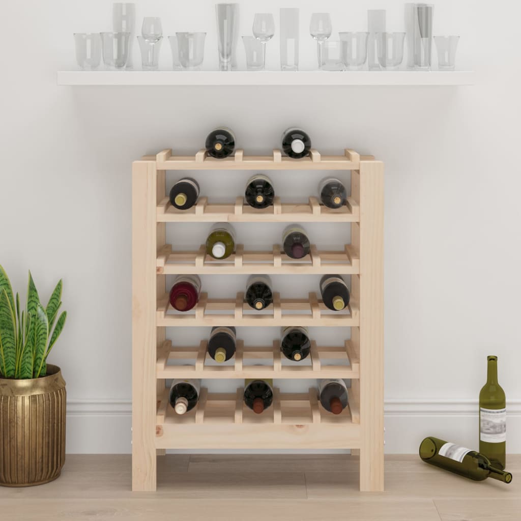 Weinregal 109,5x30x107,5 cm Massivholz Kiefer