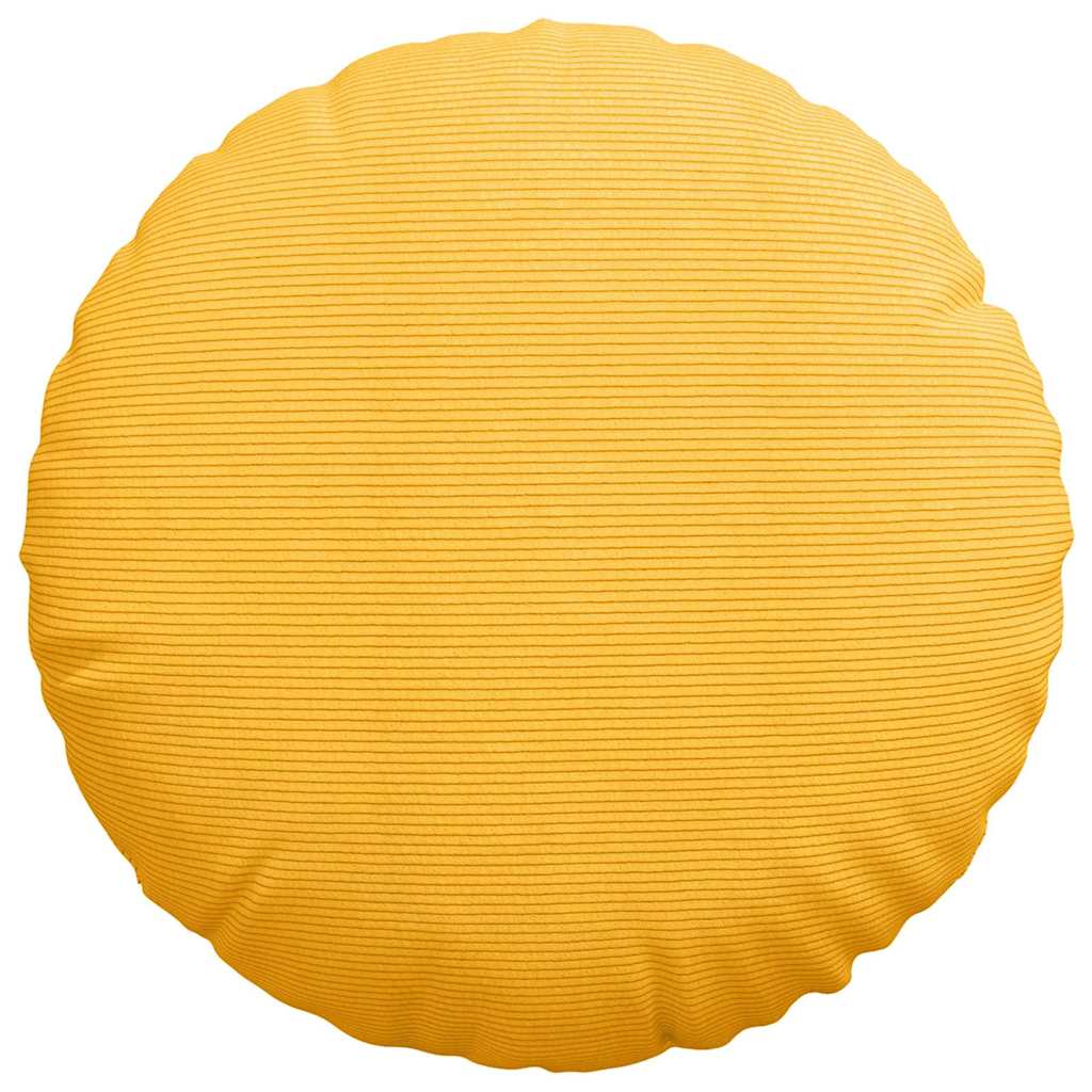 Sitzkissen 2 pcs Hellgrau Ø30 x 13 cm Cordstoff