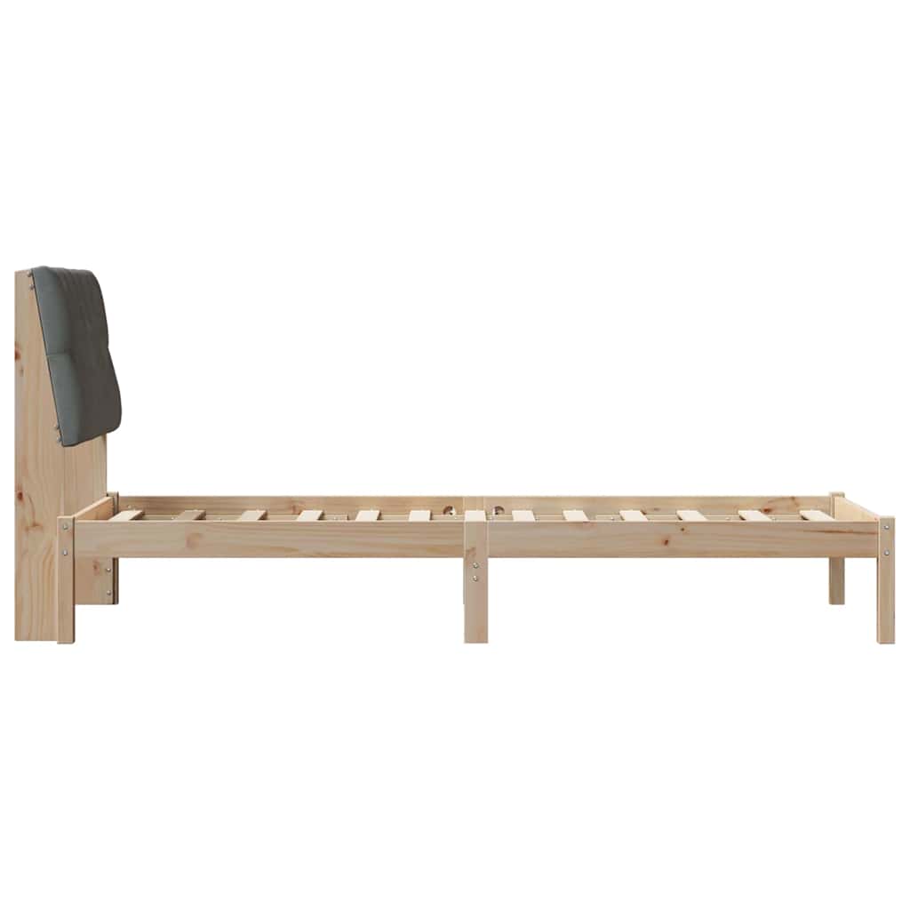 Bettgestell mit gepolstertem Kopfteil Braun 200 x 200 cm