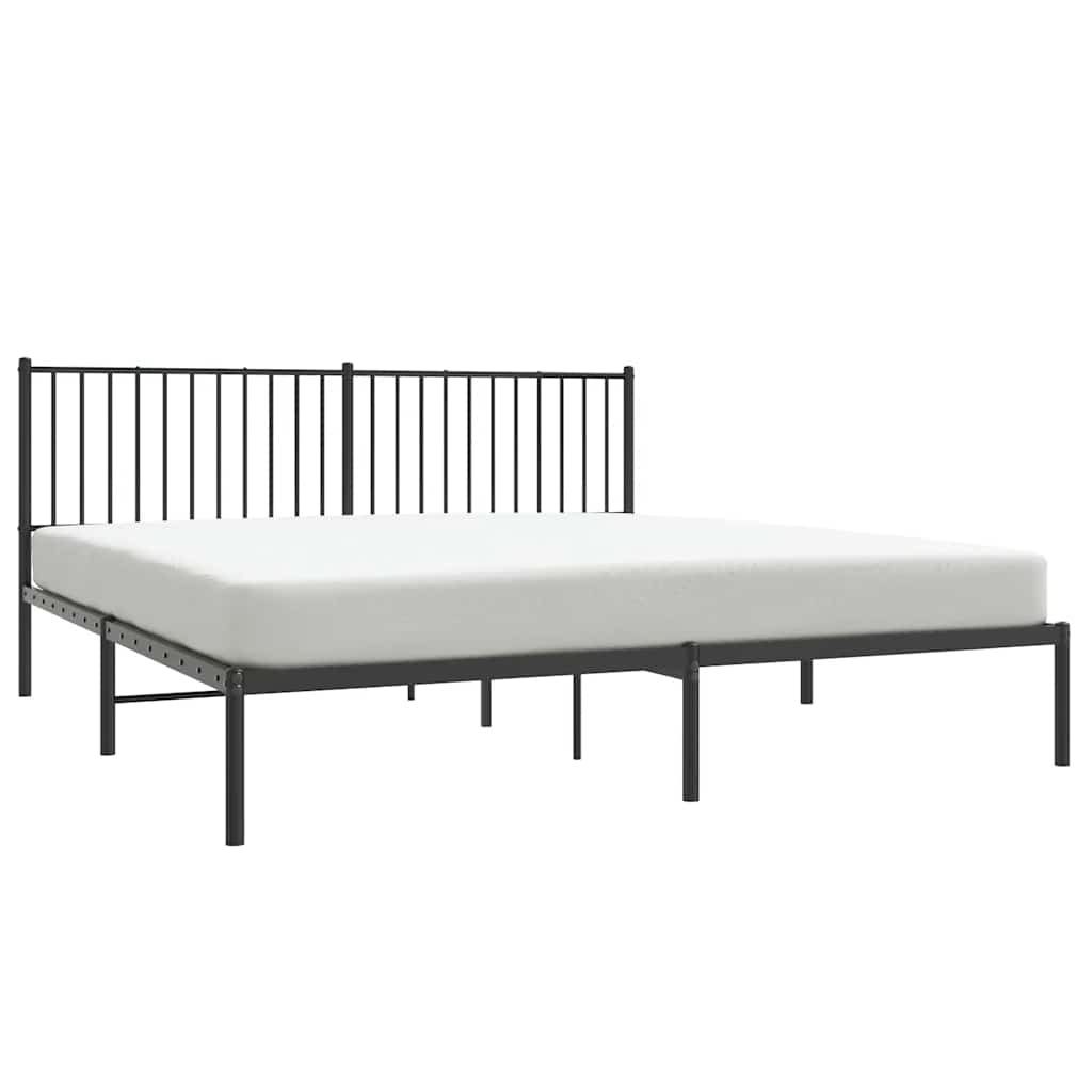 Bettgestell Metall Schwarz 75x190 cm
