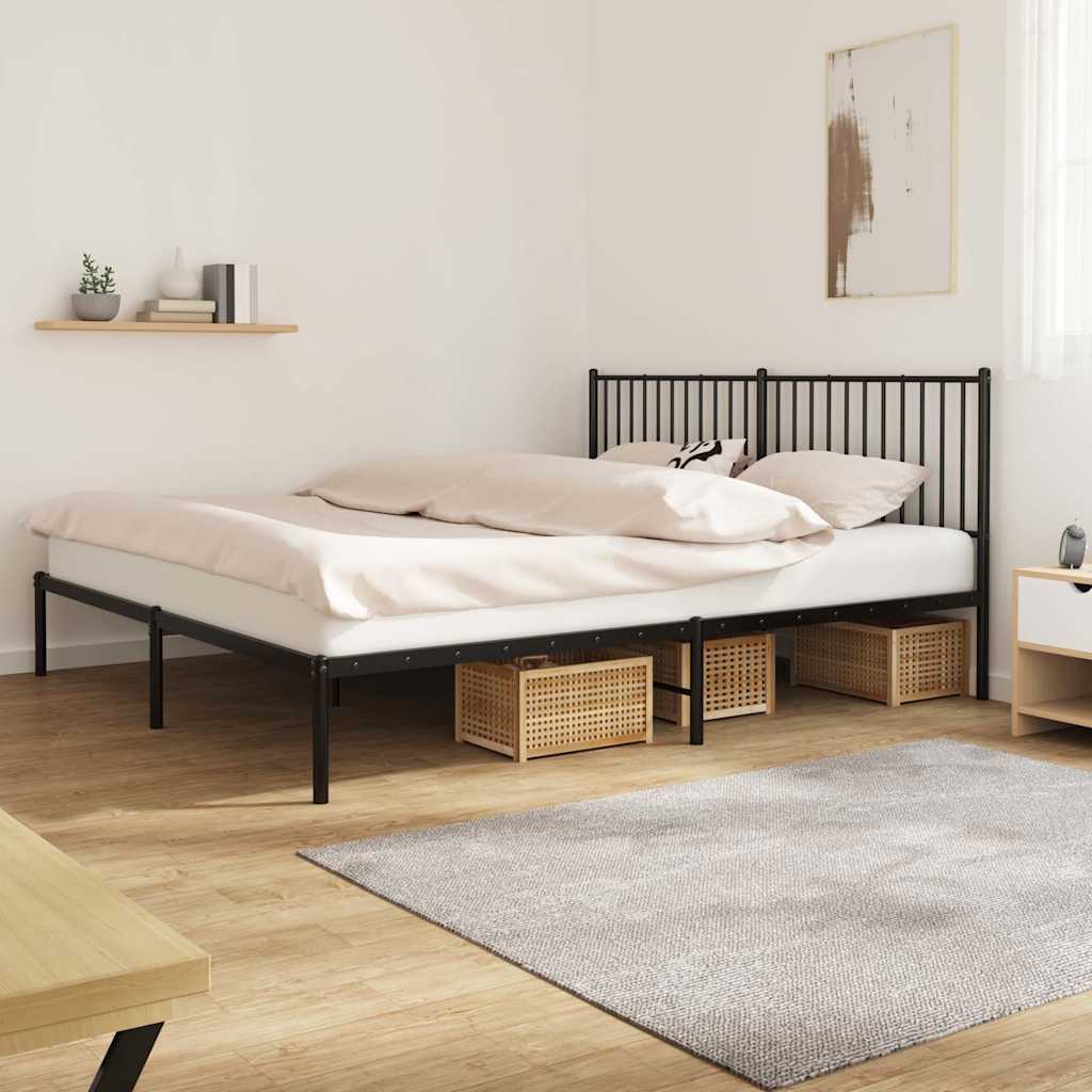 Bettgestell Metall Schwarz 75x190 cm
