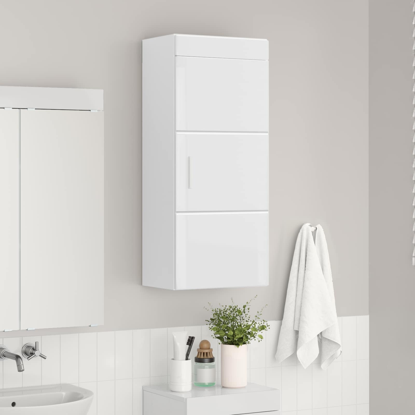 Badezimmermöbel-Set TULUM 2 pcs Weiß 60 x 34 x 63 cm