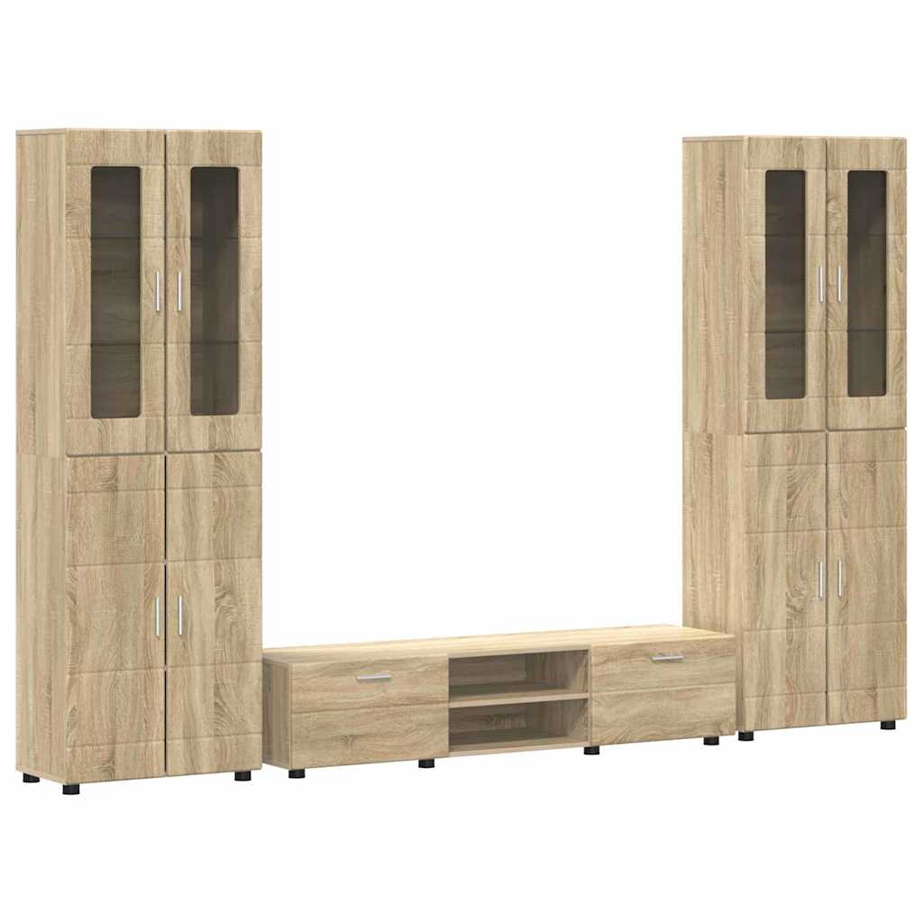 Highboard mit Regal FLORIN Weiß 60 x 35 x 182 cm Holzwerkstoff