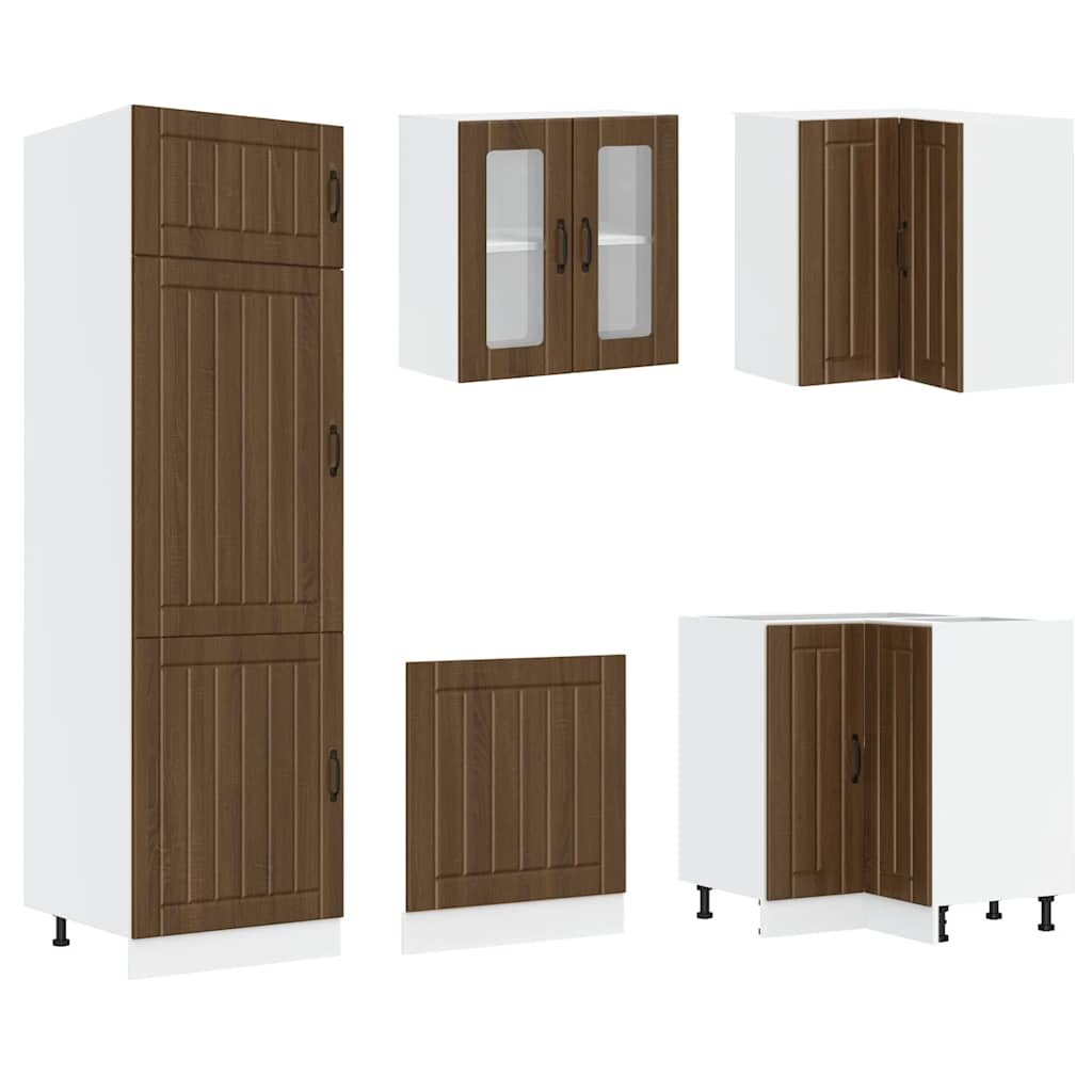 14-tlg. Küchenschrank-Set Lucca Weiß Holzwerkstoff