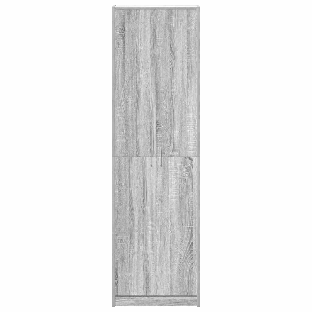 Kleiderschrank mit Regal Schwarz Eichen-Optik 55 x 25 x 189 cm