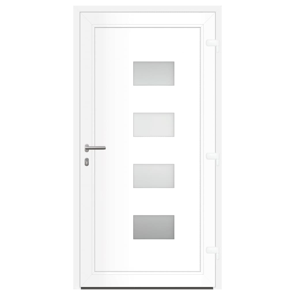 Haustür Anthrazit 100x210 cm Aluminium und PVC