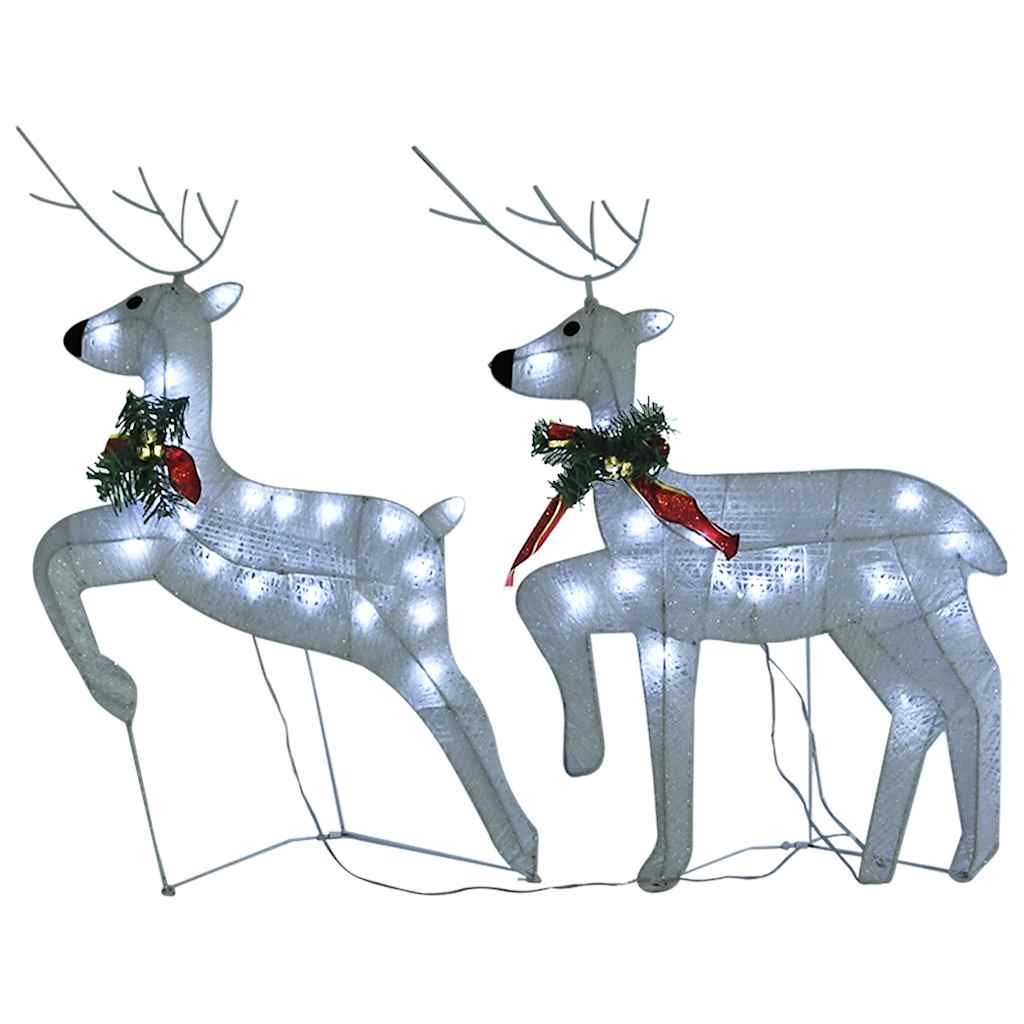 Weihnachtsdeko Rentier & Schlitten 60 LEDs Outdoor Golden