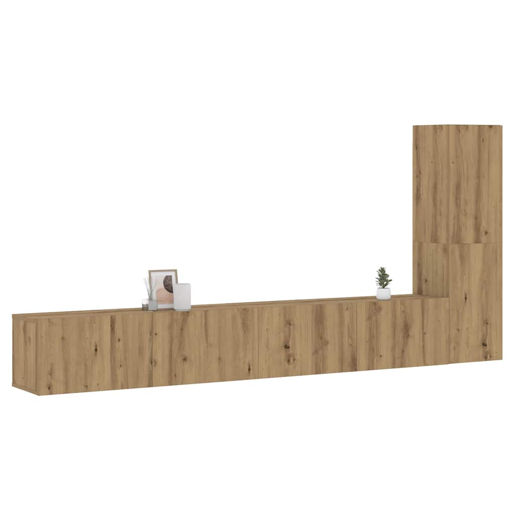 3-tlg. TV-Schrank-Set Weiß Holzwerkstoff