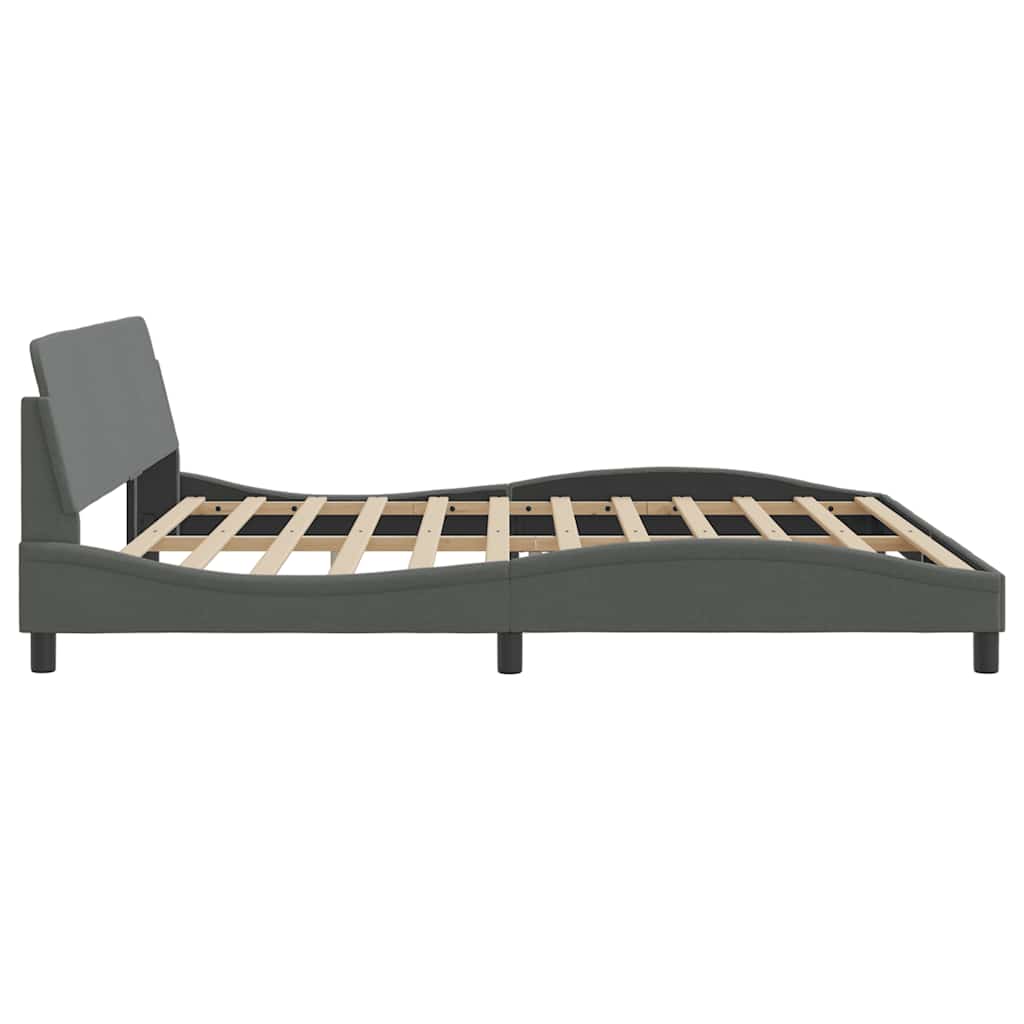 Bettgestell "Dover" Hellgrau 100x190 cm Stoff