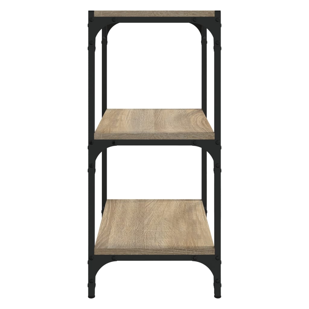 Bücherregal Schwarz 40x33x70,5 cm Holzwerkstoff und Stahl
