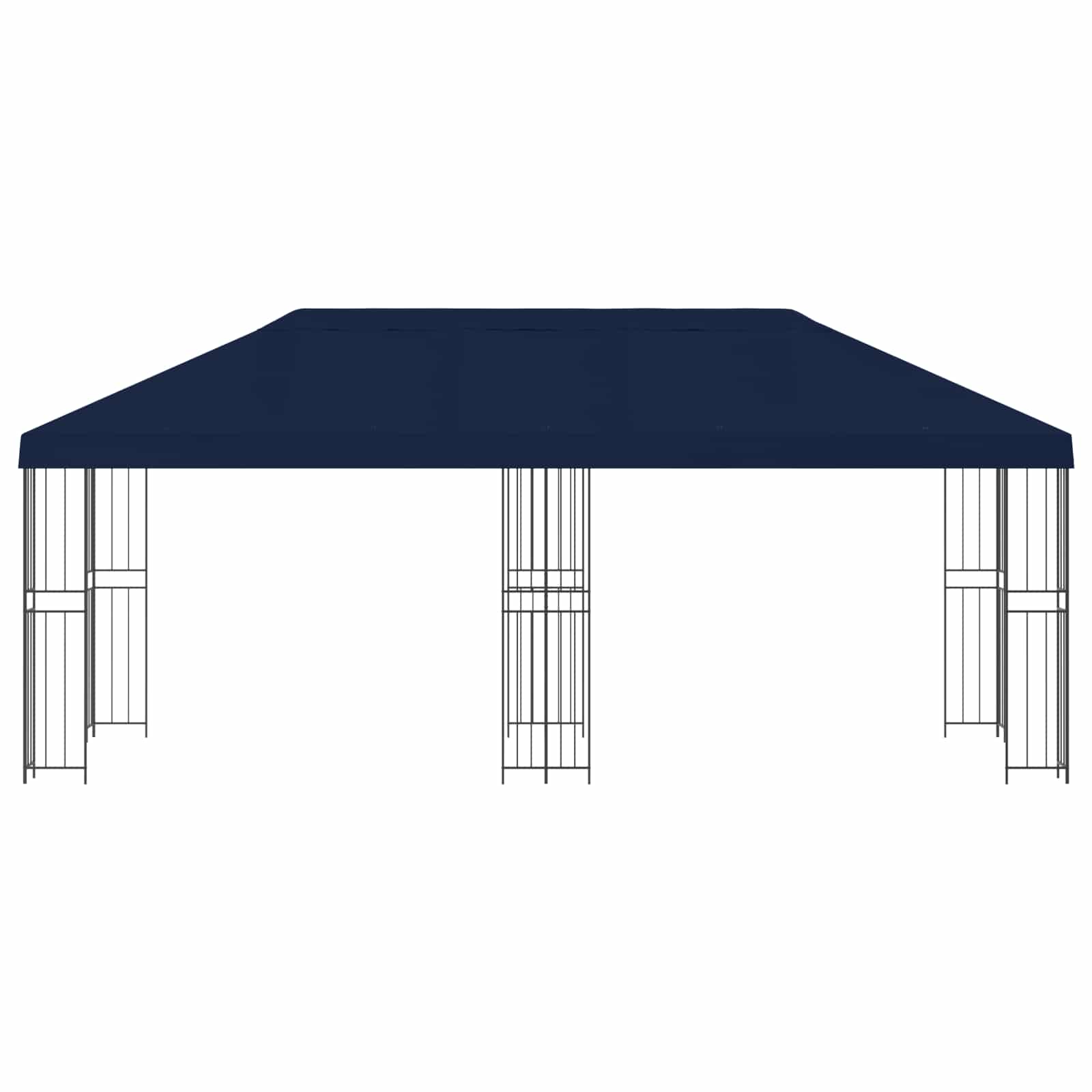 Pavillon mit Seitenwänden 6 x 3 m Beige Polyester und Stahl 190