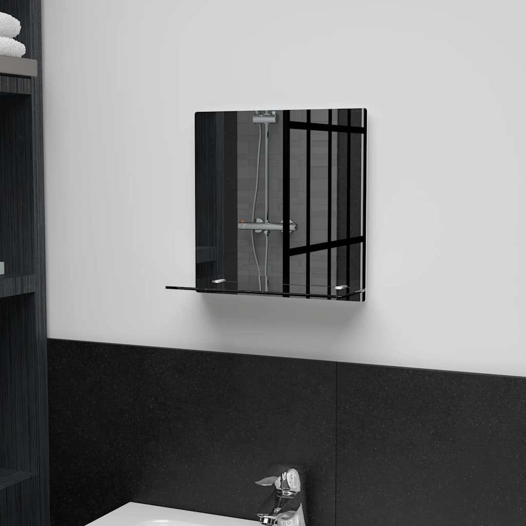 Wandspiegel mit Regal 20×40 cm Hartglas