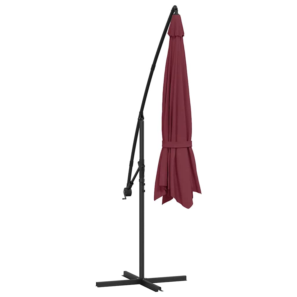 Ampelschirm mit Aluminium-Mast 350 cm Taupe