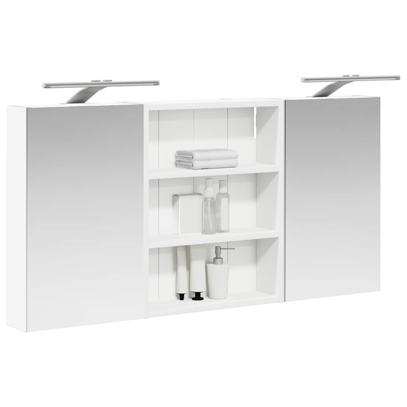 Badezimmerschrank-Set 3 pcs 80 x 10,5 x 50 cm Holzwerkstoff
