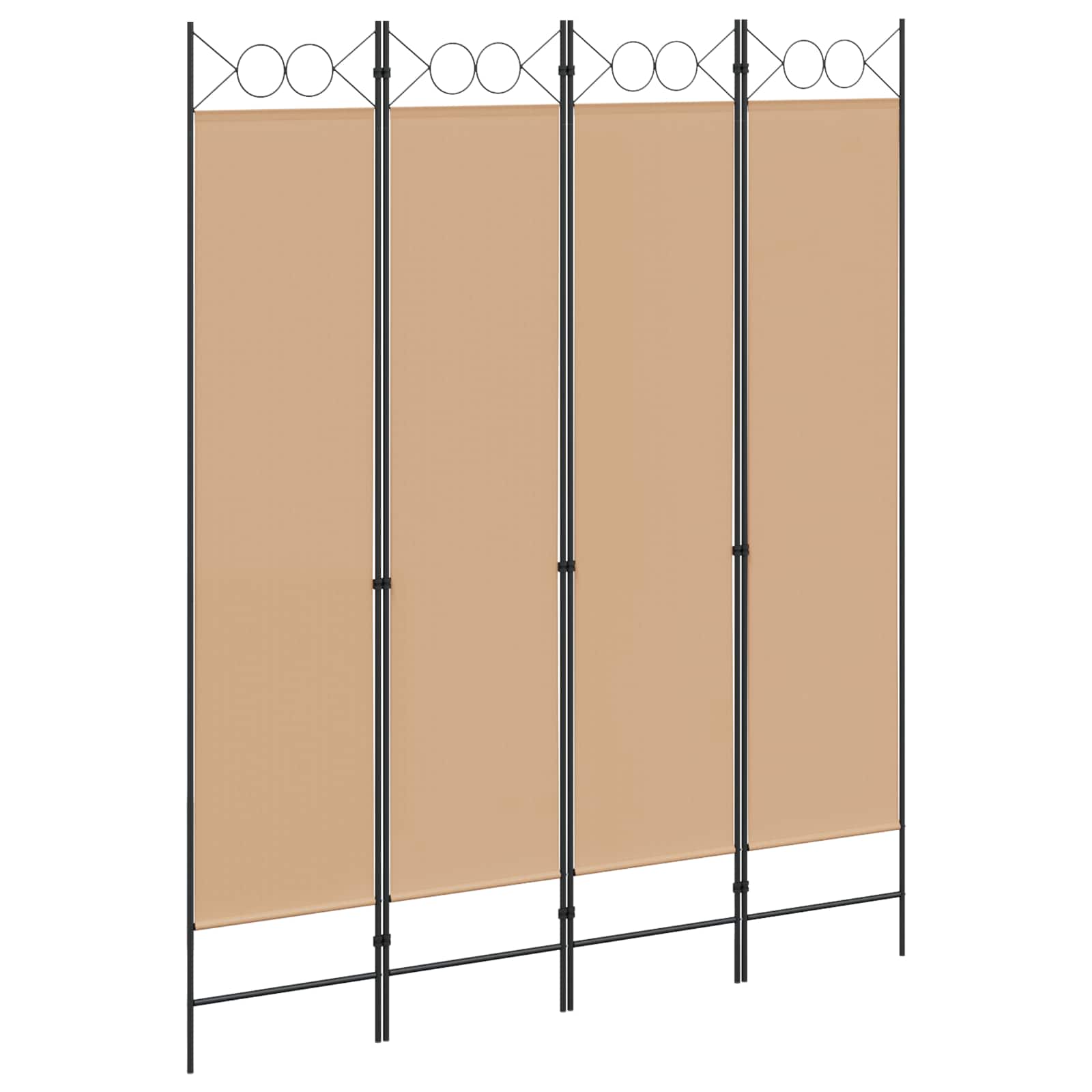 3-teiliger Raumteiler Beige 120 x 200 cm Stoff