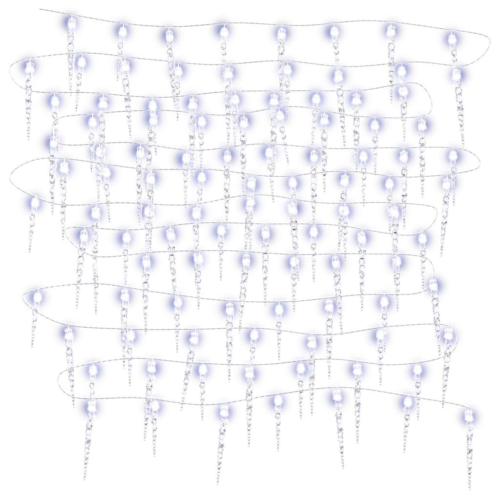 Eiszapfen-Lichterkette 200 LEDs Blau 20 m Acryl PVC