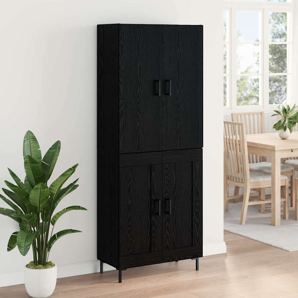 Highboard Betongrau 69,5x34x180 cm Holzwerkstoff