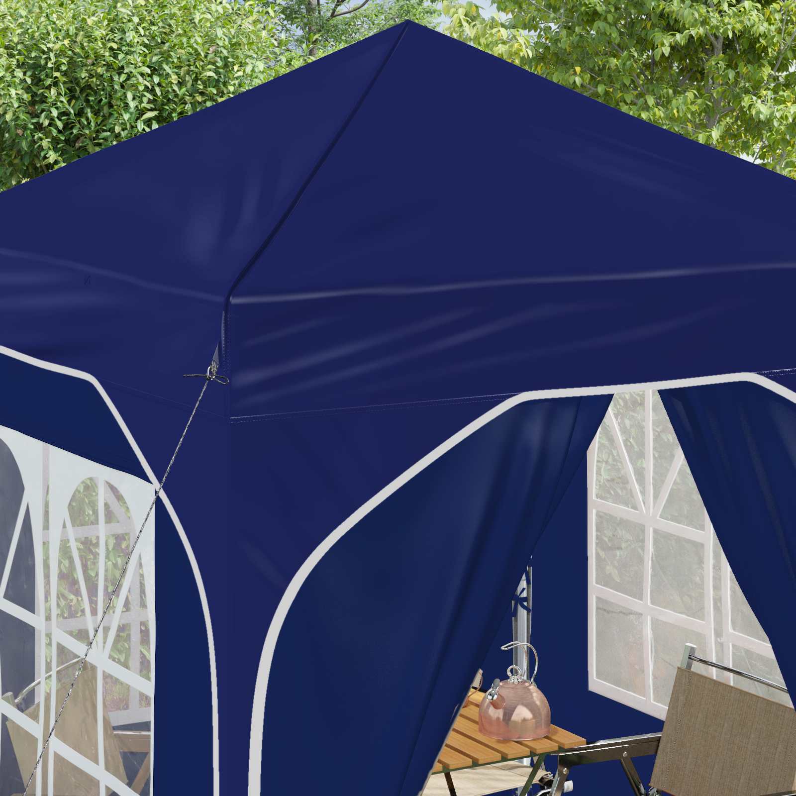 Pop-up Partyzelt 194 x 194 x 245 cm Creme