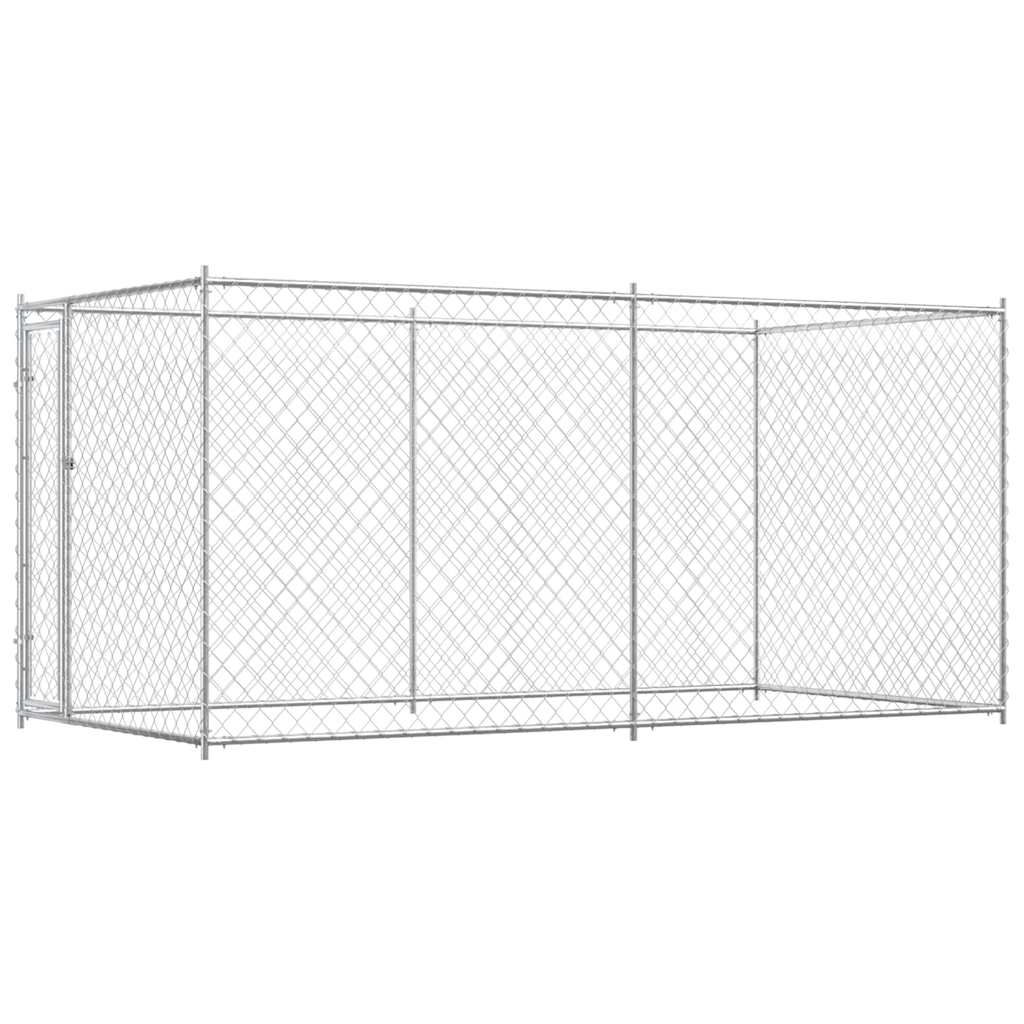 Outdoor-Hundezwinger mit Überdachung 382x192x225 cm
