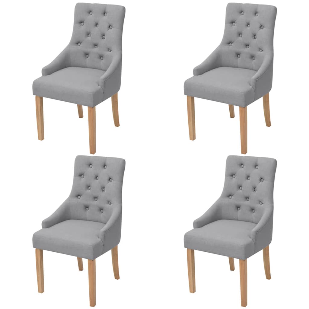 Esszimmerstühle 2 Stk. Creme Stoff