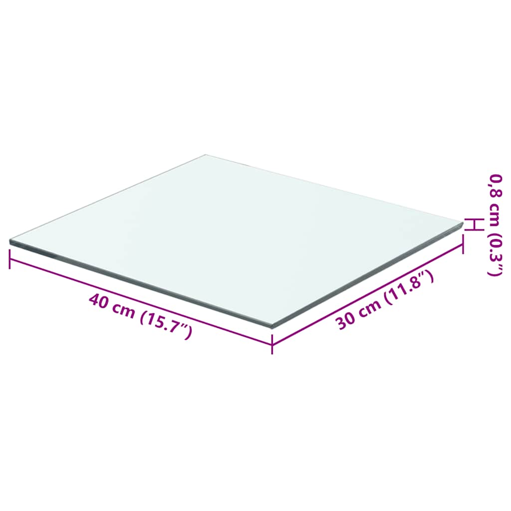 Regalboden Glas Transparent 20x12 cm
