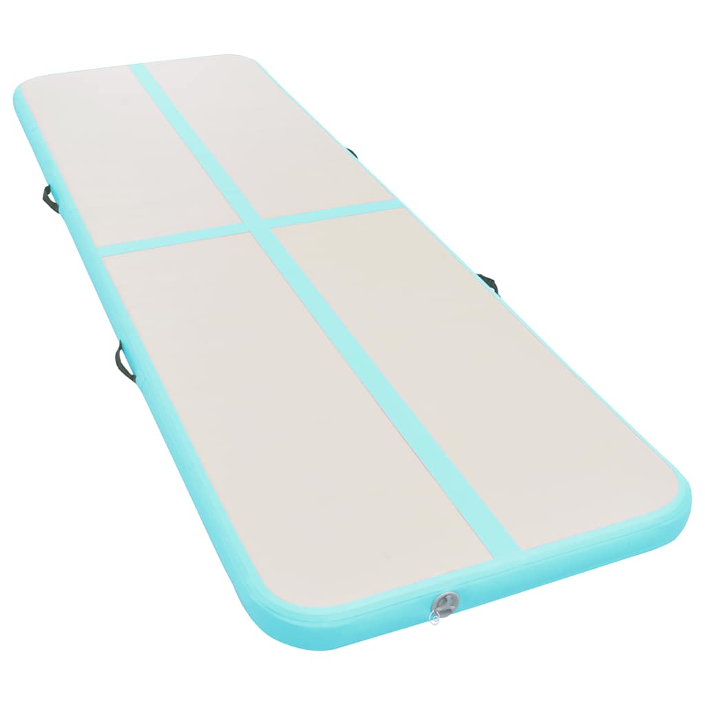 Aufblasbare Gymnastikmatte mit Pumpe 300×100×10 cm PVC Rosa