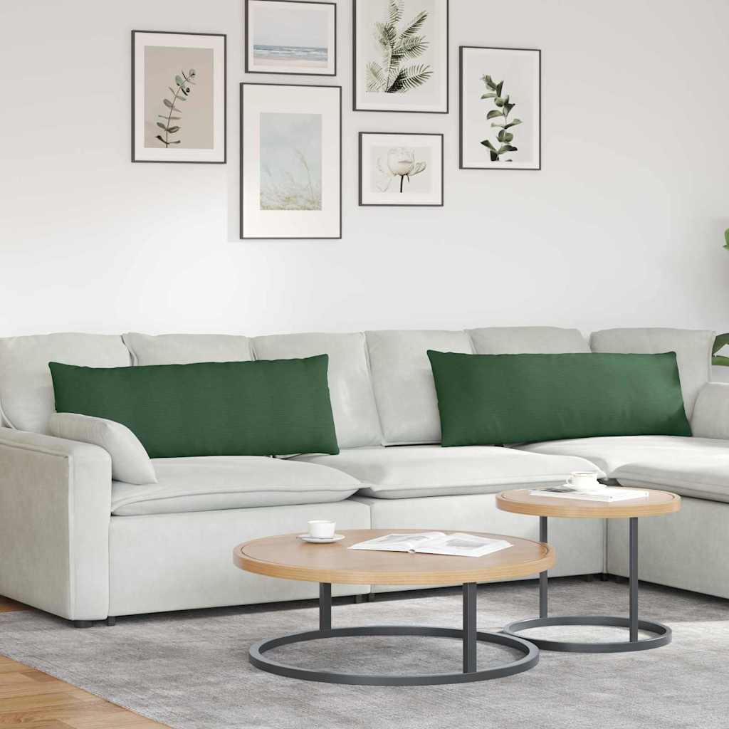 Sofakissen 2 Stück Hellgrau 50 x 30 cm Cordstoff