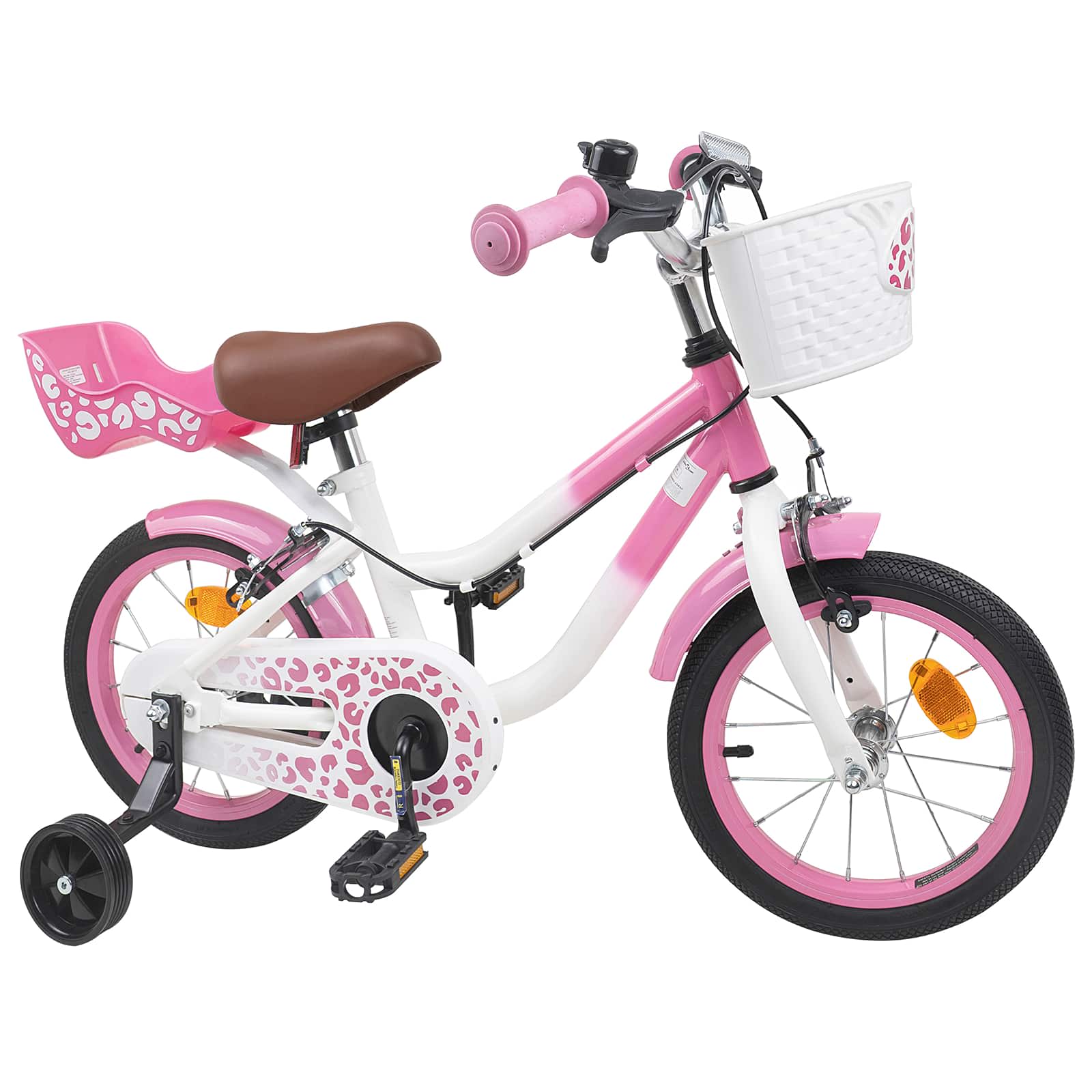 Kinderfahrrad Mit Stützrädern 12 Zoll für 2-4 Jahre alt Rosa