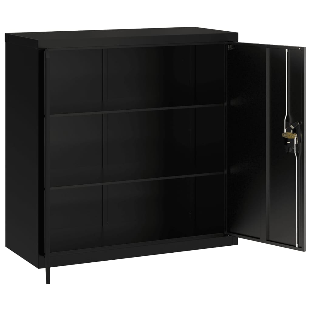 Aktenschrank Weiß 90x40x110 cm Stahl