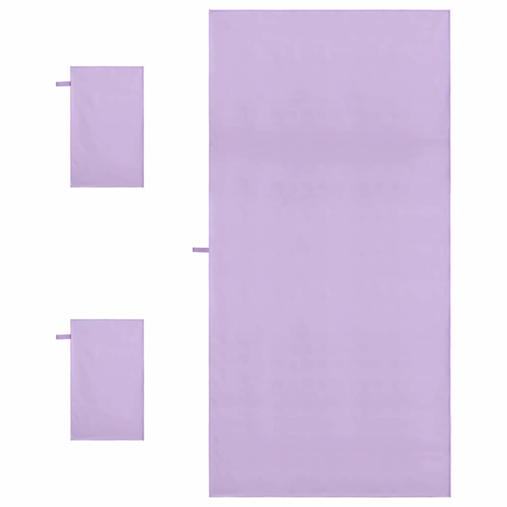 Sporthandtuch Set 3 pcs Schwarz Polyester und Polyamid