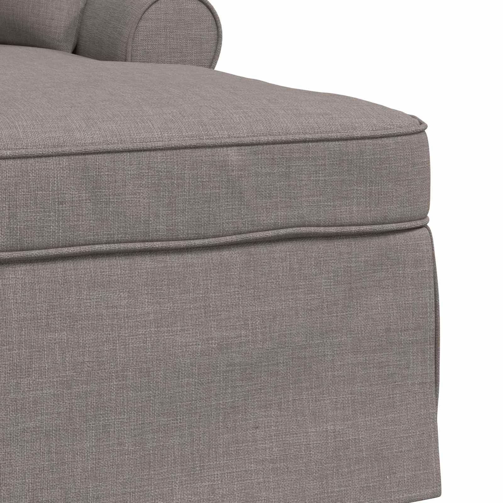 Chaise Lounge mit Rock mit Kissen 3 pcs Hellgrau Stoff