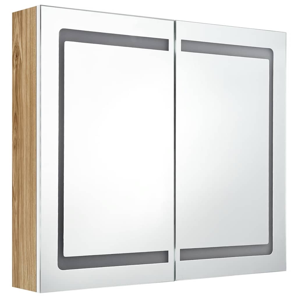 LED-Spiegelschrank fürs Bad Betongrau 80x12x68 cm