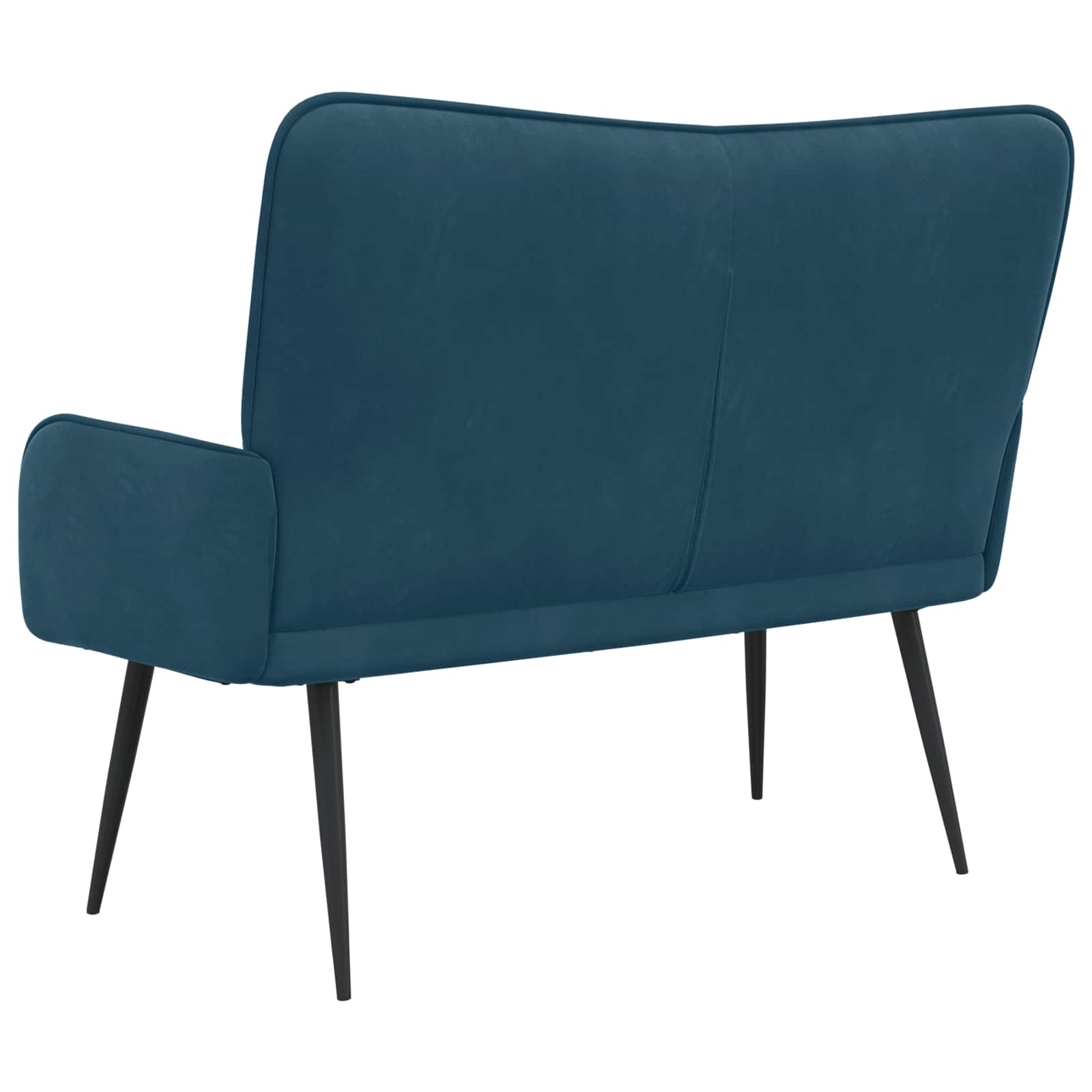 2-Sitzer Sofa Hellgrau 115 x 61 x 87 cm Samt (V)