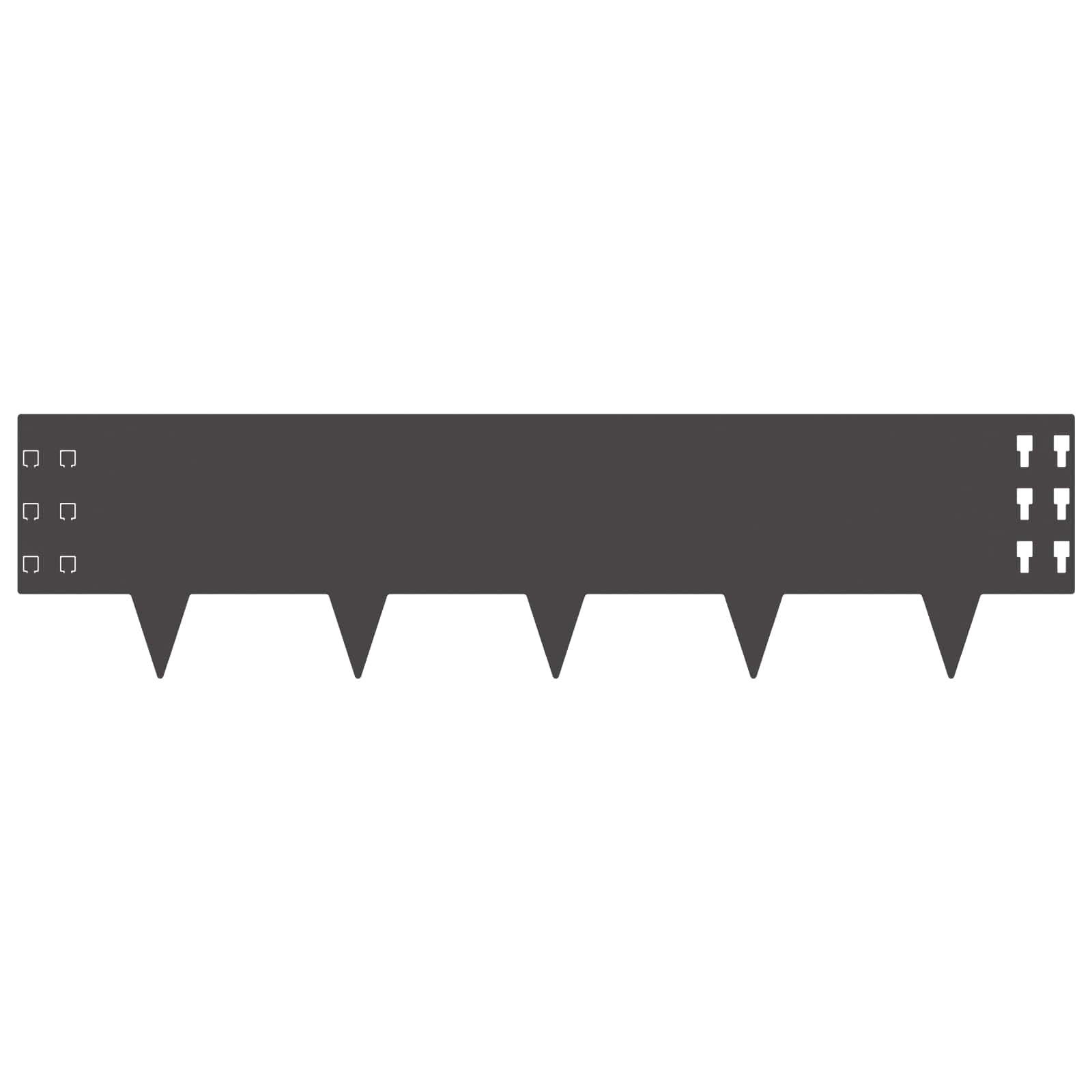 Raseneinfassung 10 pcs 100 x 12 cm Stahl Schwarz