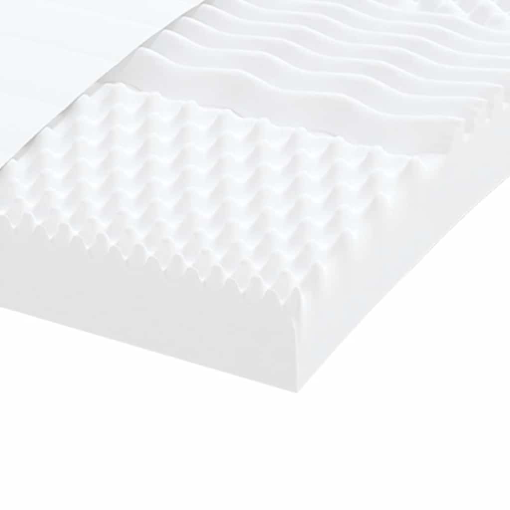 Schaumstoffmatratze Weiß 80x200 cm 7-Zonen Härtegrad 20 ILD