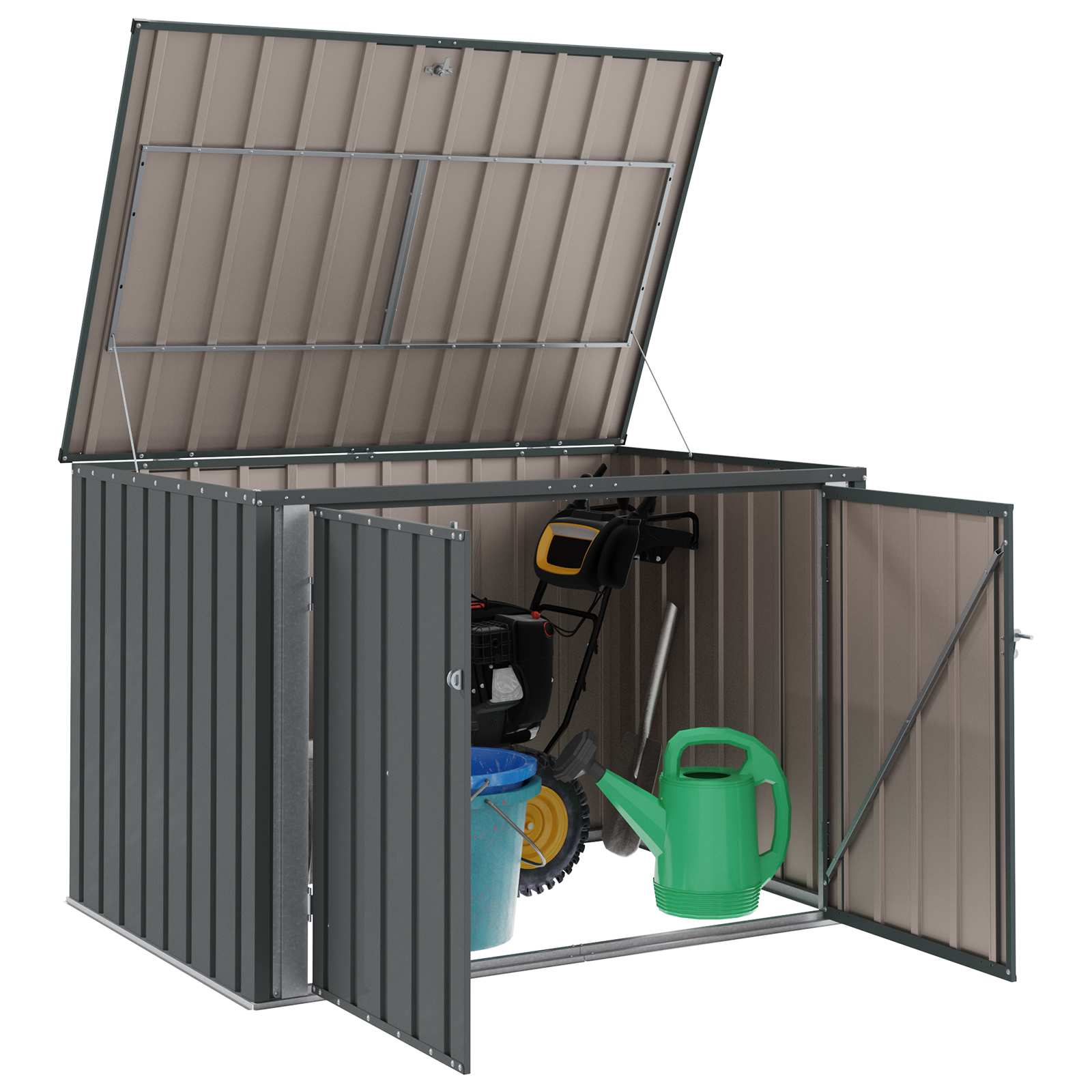Gartenlagerbox Schwarz 101,5 x 57 x 100,5 cm Stahl
