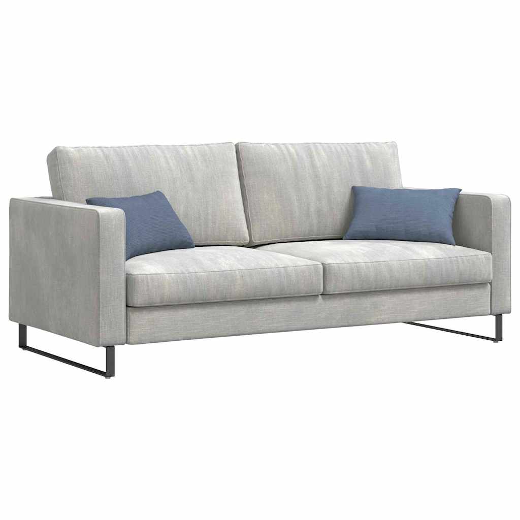 Sofakissen 2 Stück Hellgrau 50 x 30 cm Cordstoff