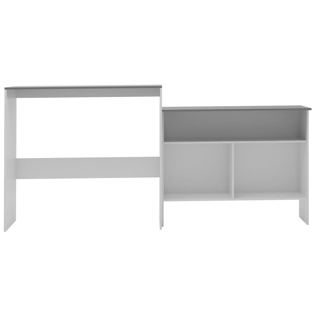 Bartisch mit 2 Tischplatten Weiß 130x40x120 cm