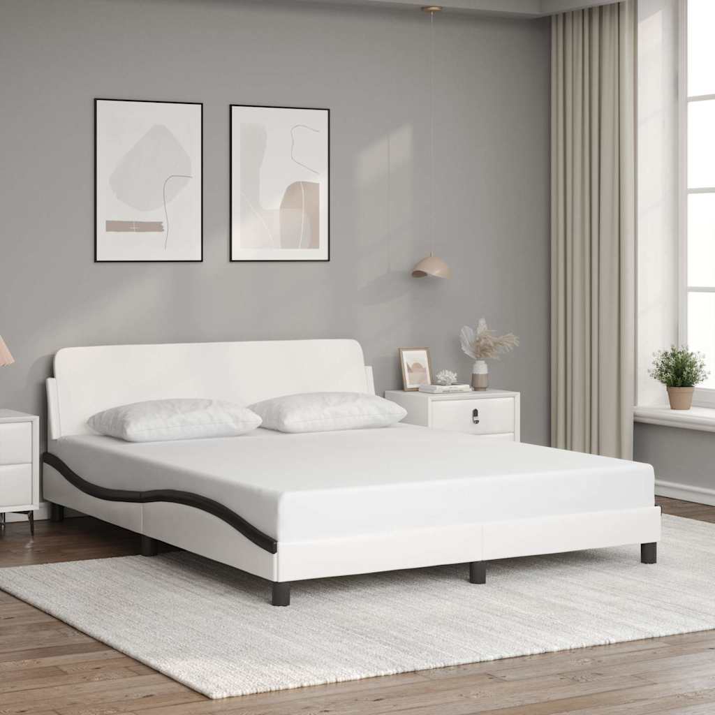 Bettgestell "Dover" Schwarz 80x200 cm Kunstleder